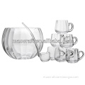 glass punch bowl set